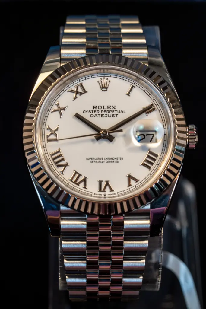 Rolex Datejust 41 | White Roman Dial | Fluted Bezel | Jubilee Bracelet | 126334