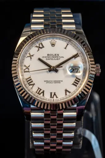 [126334] Rolex Datejust 41 | White Roman Dial | Fluted Bezel | Jubilee Bracelet | 126334